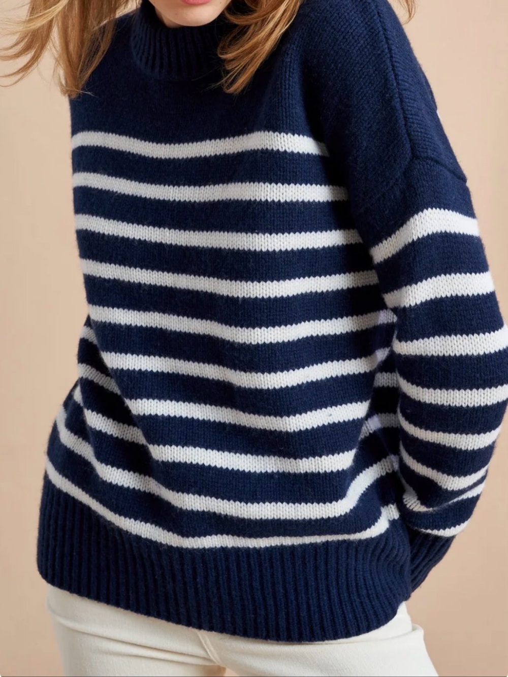 La Ligne Navy and White Striped Marin Sweater